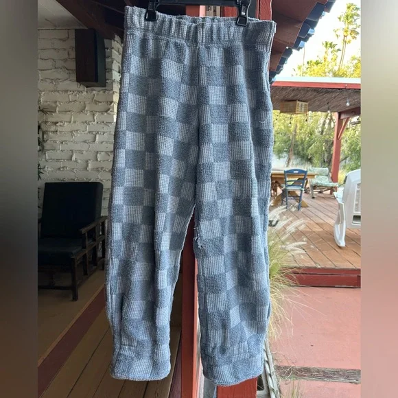 Seea Upcycled denim Keiko Checkered Pants - Picture 2 of 9